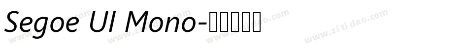 Segoe UI Mono字体转换